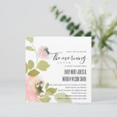 ソフト赤面パステルフローラアフター朝結婚の 招待状 (スタンド正面)