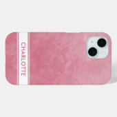 ソフト赤面ピンクウォーターモダン洗浄 Case-Mate iPhoneケース (裏面 (横))