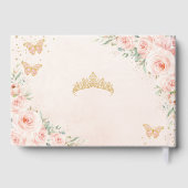 ソフト赤面ピンクフローラ蝶キンセアニェラ ゲストブック (裏面)