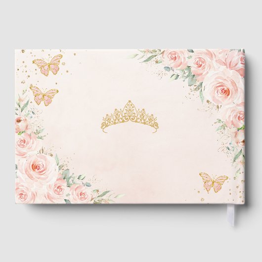 ソフト赤面ピンクフローラ蝶キンセアニェラ ゲストブック (裏面)