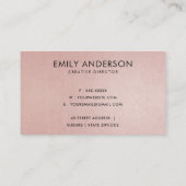 ソフト赤面ピンクブラシマーク円ロゴモノグラム 名刺 (裏面)