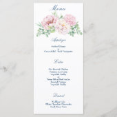 ソフト赤面ピンクローズエレガントフローラ結婚ズ メニュー (正面)