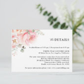 ソフト赤面ピンクローズガーデンフローラ結婚ズ詳細 エンクロージャーカード (スタンド正面)