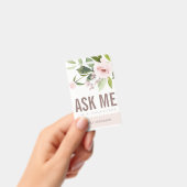 ソフト赤面ピンクローズフローラ頼MEボランティア バッジ (手持ち)