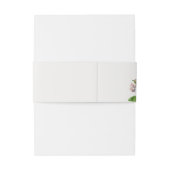 ソフト赤面ピンク水彩フローラモノグラム 招待状ベリーバンド (裏面例)