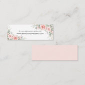 ソフト赤面ピンク結婚フローラのWebサイトカードミニ スキニー名刺 (正面/裏面)