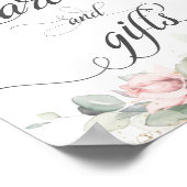 ソフト赤面フローラグリーナリーカードとギフトサイン ポスター (角)