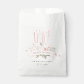 ソフト赤面フローラケーキキャンドル任意の年齢誕生日 フェイバーバッグ (正面)