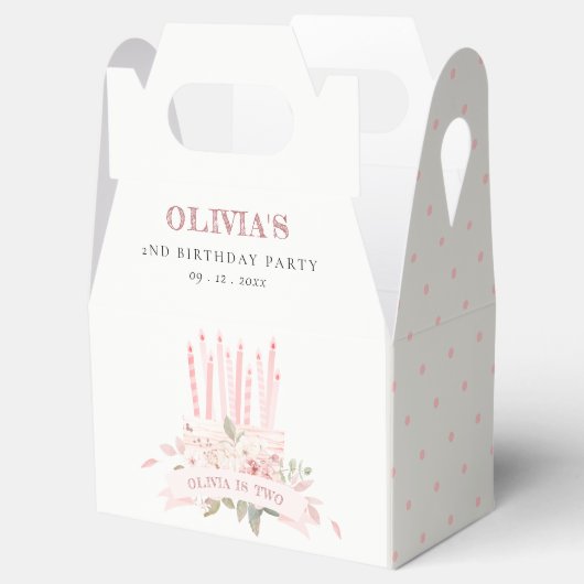 ソフト赤面フローラケーキキャンドル任意の年齢誕生日 フェイバーボックス (オープン)