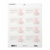 ソフト赤面フローラケーキキャンドル任意の年齢誕生日 ラベル (フルシート)