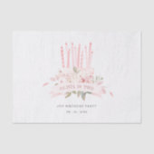 ソフト赤面フローラケーキキャンドル任意の年齢誕生日 薄葉紙 (正面)