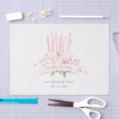 ソフト赤面フローラケーキキャンドル任意の年齢誕生日 薄葉紙 (クラフト)