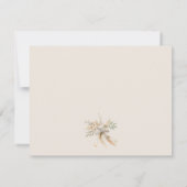 ソフト赤面フローラシャンパンワイングラス結婚ズ 出欠カード (裏面)