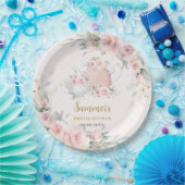 ソフト赤面フローラハイティーパーティーブライダルシャワー ペーパープレート (パーティー)