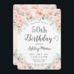 ソフト赤面フローラバラグリーンリー50誕生日 招待状<br><div class="desc">この誕生日の招待エレガントを簡単かつ迅速にパーソナライズする。単クリックにはカスタマイズ、さらにボタンをクリックして文字の編集、フォントとフォントの色の変更。美しい水色の赤面ピンクのバラ、柔らかい緑と銀のアクセントを特色にする。どんな時代でも好きなだけ好きなだけ！ストアで使用可能な一致アイテム。ハサマーセット素晴らし書類</div>