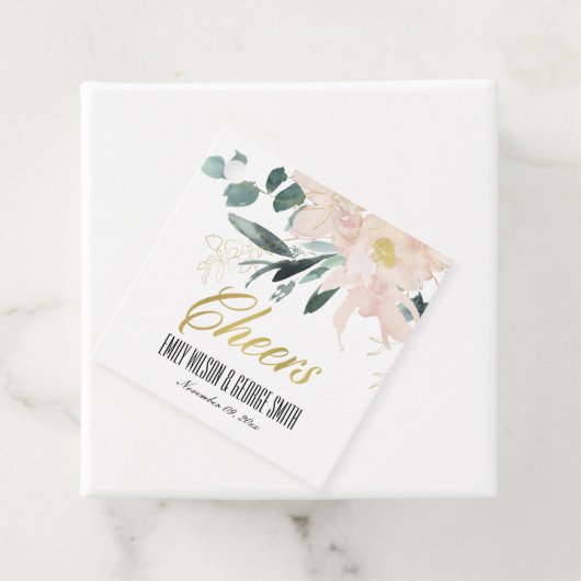 ソフト赤面フローラバンチ水彩結婚応援 フェイバータグ (インサイチュ)