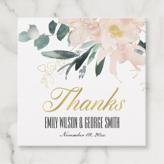 ソフト赤面フローラバンチ水結婚色感謝していの フェイバータグ (正面)