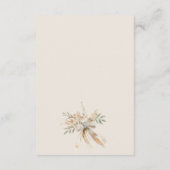 ソフト赤面フローラヴィンテージカーウェディングレセプション エンクロージャーカード (裏面)