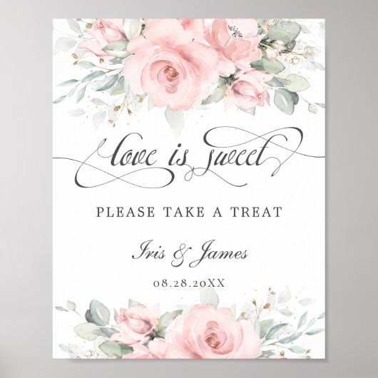 ソフト赤面フローラ愛は甘いトリートサインを取る ポスター (正面)