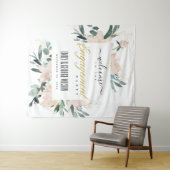 ソフト赤面フローラ水カラー婚約歓迎 タペストリー (インサイチュ(横))