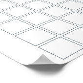 ソフト赤面フローラ牡丹ウォーターカラービンゴゲーム ポスター (角)