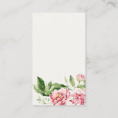 ソフト赤面フローラ牡丹ディスプレイシャワー赤ちゃんシャワー エンクロージャーカード (裏面)