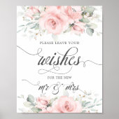 ソフト赤面フローラ結婚の緑がミセス・ミセスに願う ポスター (正面)