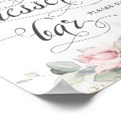 ソフト赤面フローラ結婚グリーンリーのデザートバー ポスター (角)