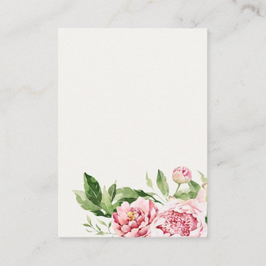 ソフト赤面フローラ結婚牡丹の願い井戸 エンクロージャーカード (裏面)