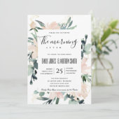 ソフト赤面フローラ金ゴールド結婚の翌朝 招待状 (スタンド正面)