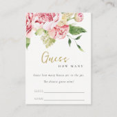 ソフト赤面フローラPeony推測するキスカードの数 エンクロージャーカード (正面)