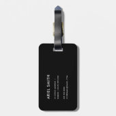 ソフト赤面ブルーフローラアルファベット名A ラゲッジタグ (裏面縦)