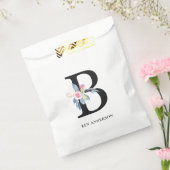 ソフト赤面ブルーフローラアルファベット名B フェイバーバッグ (封をした状態)