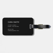 ソフト赤面ブルーフローラアルファベット名C ラゲッジタグ (裏面横)