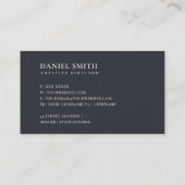 ソフト赤面ブルーフローラアルファベット名D 名刺 (裏面)