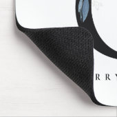 ソフト赤面ブルーフローラアルファベット名G マウスパッド (コーナー)