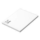 ソフト赤面ブルーフローラアルファベット名M ノートパッド (回転)