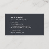 ソフト赤面ブルーフローラアルファベット名N 名刺 (裏面)