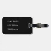 ソフト赤面ブルーフローラアルファベット名P ラゲッジタグ (裏面横)