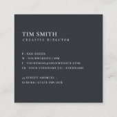 ソフト赤面ブルーフローラアルファベット名S スクエア名刺 (裏面)