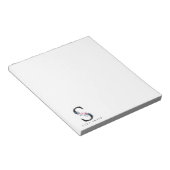 ソフト赤面ブルーフローラアルファベット名S ノートパッド (アングル)