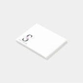 ソフト赤面ブルーフローラアルファベット名S ポストイット (アングル)