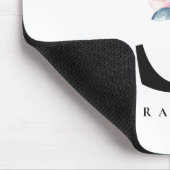 ソフト赤面ブルーフローラアルファベット名S マウスパッド (コーナー)