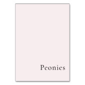 ソフト赤面プレーンミニマルバックグラウンドテーブル名 テーブルナンバー (裏面)