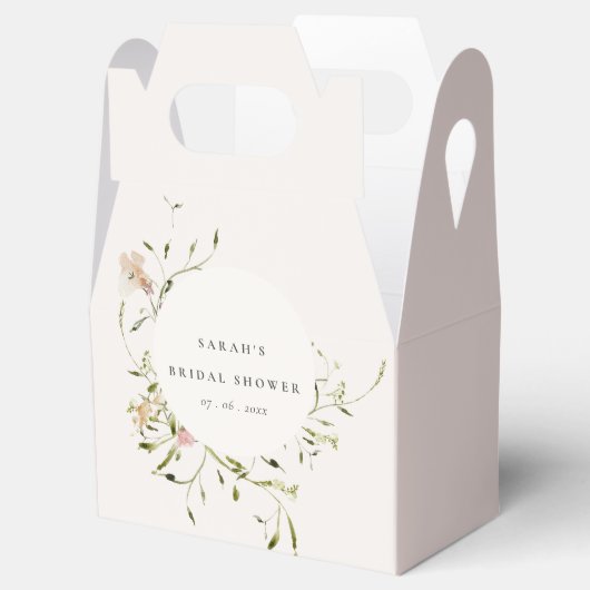 ソフト赤面メドウフローラリースブライダルシャワー フェイバーボックス (オープン)