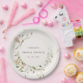 ソフト赤面メドウフローラリースブライダルシャワー ペーパープレート (パーティー)