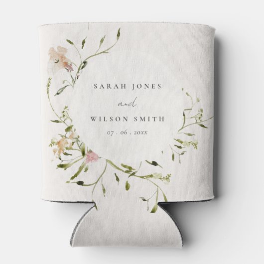 ソフト赤面メドーウォーター色フローラリース結婚ズ 缶クーラー (裏面)