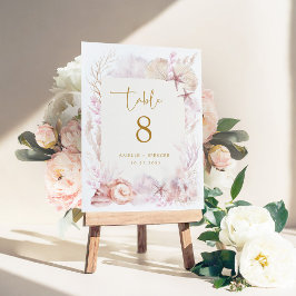 ソフト赤面ラベ結婚ンダー海のテーブル番号 テーブルナンバー