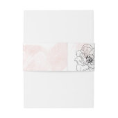 ソフト赤面水エレガント色と黒花模様 招待状ベリーバンド (裏面例)