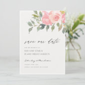 ソフト赤面水カラーフローラ日付カードの保存 サンキューカード (スタンド正面)